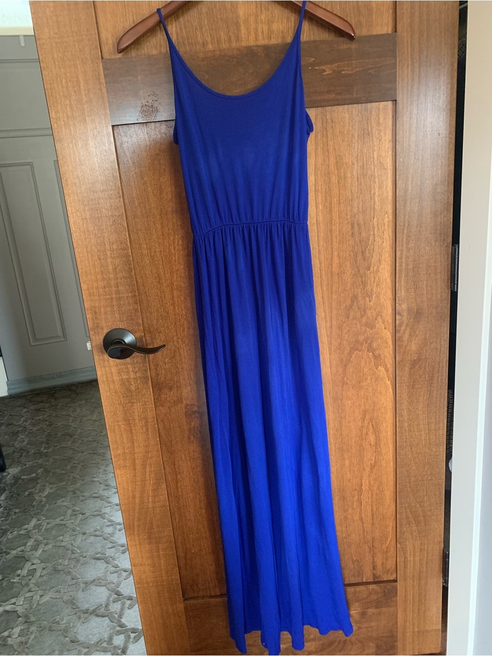 H&M Royal Blue Spaghetti-Strap Maxi Dress